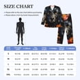 thumbnail image 4 of Lsque Colorful Floral Black Dog Pattern Long Sleeve Pajama Set for Men - Soft 2-Piece Sleepwear and Loungewear Set with Pockets, Comfy Nightwear-Small, 4 of 7