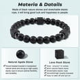 thumbnail image 2 of Men Bracelet for Dad, Grandpa, Stepdad, Bonusdad, Daddy, Papa, Man, Son, Boyfriend, Brother, Nature Stone Bead Bracelets for Men, Father's Day Christmas Valentine's day Thanksgiving Birthday Gifts, 2 of 4