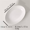 thumbnail image 2 of Oval Plate Salad Plate Dessert Curry Rice Plate Fish Plate Fruit Plate Dinner Kitchen Restaurant Cafe Room Plate White Oval Ceramic Plate, 2 of 7