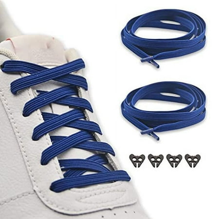 

No Tie Elastic Shoelaces with buckle - One Size Fits All Adult and Kids Shoes