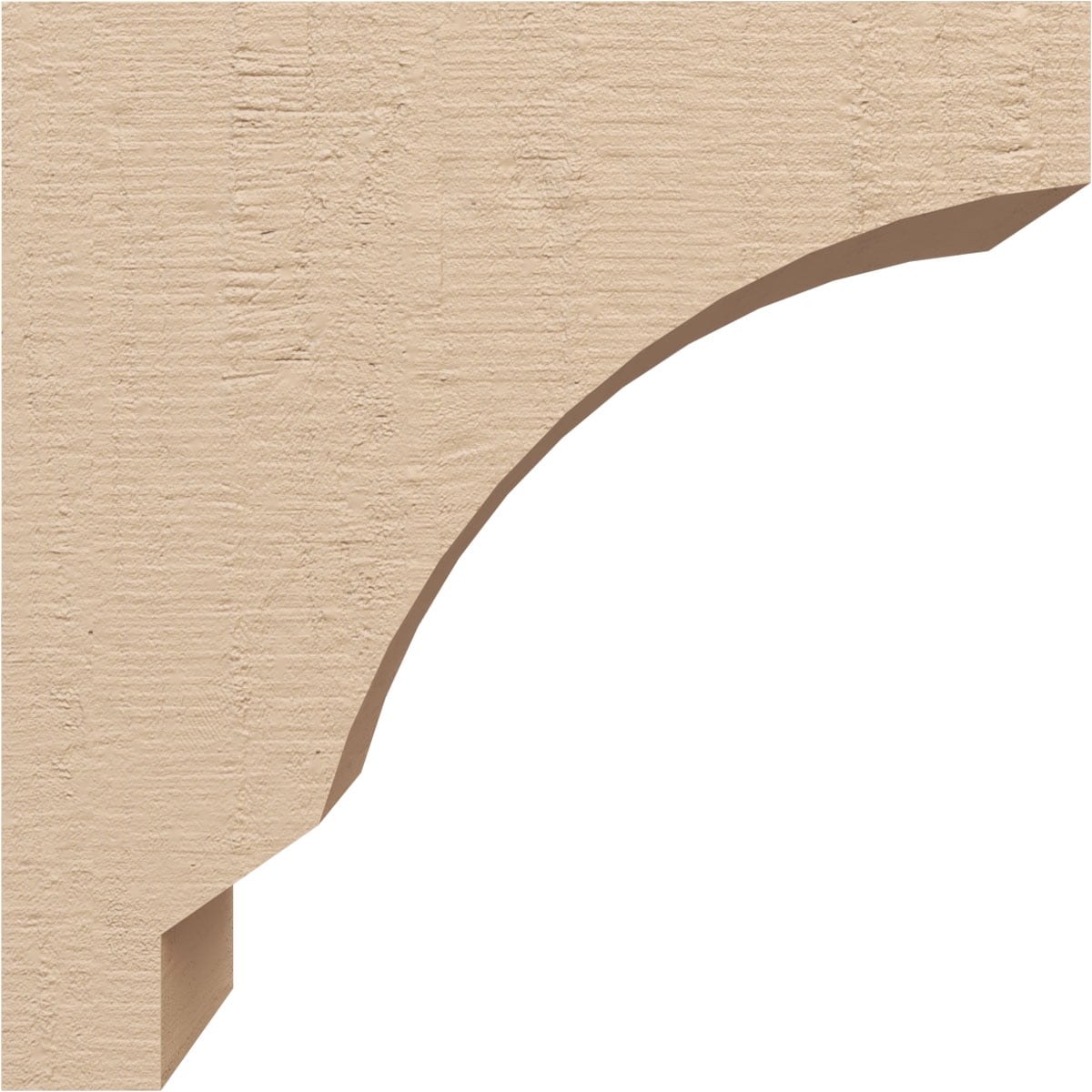 5"W x 10"D x 10"H Classic Moab Rough Cedar Woodgrain TimberThane Corbel, Primed Tan