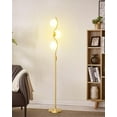 thumbnail image 5 of 60IN Gold Floor Lamp with 3Pcs G9 Bulbs - Stepless Dimmable, Eye-Friendly, Stable Base for Living Room/Bedroom/Corner/Office, 5 of 6