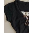 thumbnail image 3 of Vintage Fake Two Piece Black T-shirt Womens Harajuku Lace Patchwork Bandage Tops Streetwear Grunge Slim Fit VSummer Shirts Femme, 3 of 8