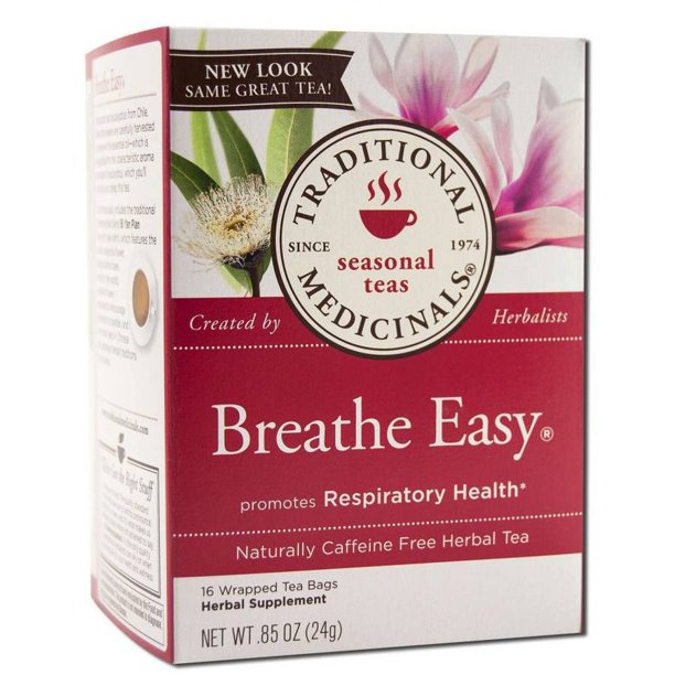Traditional Medicinals Herbal Tea, Breathe Easy, Caffeine Free, 16