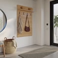 thumbnail image 3 of Nexera Porto Entryway Wall-Mounted Coat Rack with Shelf, Natural Blonde Oak, 3 of 7