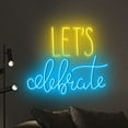 thumbnail image 4 of Handmadetneonsign Let's Celebrate Neon Sign, Quote Wall Art Decor, Words Wall Decor 51132, 4 of 5