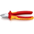 thumbnail image 1 of KNIPEX 70 06 180 Pinzas de corte diagonal aislados con fundas en dos componentes, según norma VDE cromado 180 mm, 1 of 1