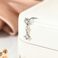 thumbnail image 5 of QQTDFG 1 Pc 20G Stainless Steel L-Shape Nose Stud Ring CZ Dangle Nose Piercing Jewelry-Style 4, 5 of 5