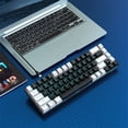 thumbnail image 3 of Teclado Mecánico Gaming 68 Teclas Cableado Hot-Swap Switches Azules LED Azul Hielo PBT USB-C Anti-Ghosting, 3 of 5