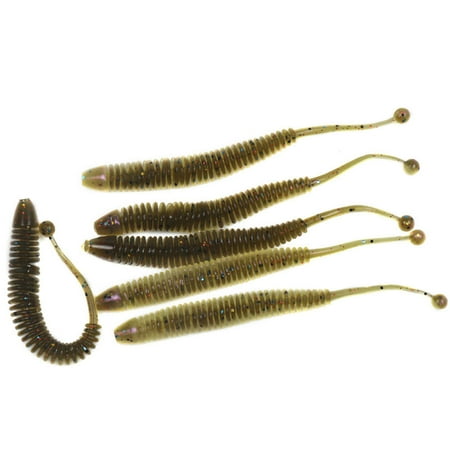 ASKMZ 6Pcs 8cm 1g Tail Shape Fish Baits Soft Worm Lure Outdoor Tool
