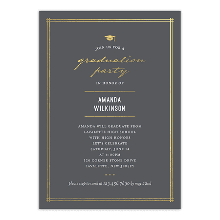 Elegant Grad Graduation Invitation