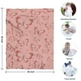 thumbnail image 4 of Pink Butterfly Pattern Blanket,Comfortable Soft Flannel Throw Blanket,All Season,Warm Lightweight Blankets for Sofa Bed Couch Living Room Chair,30"x40", 4 of 4