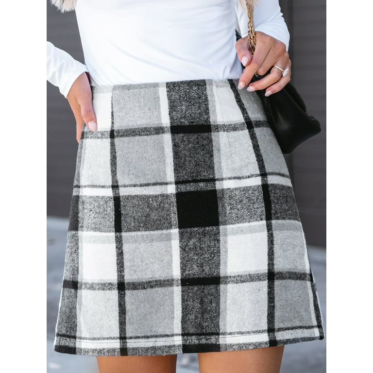 CUPSHE Woven's High-rise Waist Mini Zipper Skirt