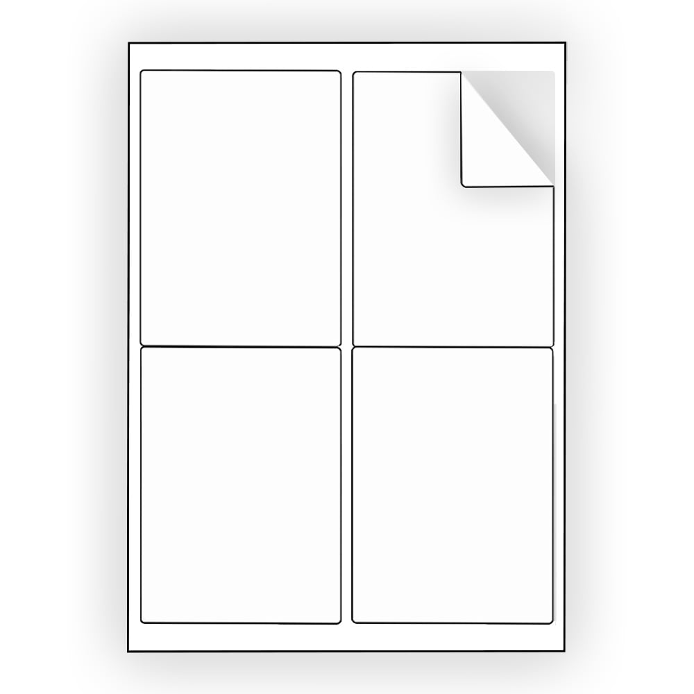 (2000) 4 x 5 EcoSwift Laser/Ink Address Shipping Adhesive Labels 4 per sheet