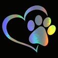 thumbnail image 3 of 2 pegatinas de vinilo con diseño de pata de perro para mascotas, diseño de cachorro, amor, corazón, para coches, camiones, paredes, portátiles (3,9 x 3,9) JAMW Sencillez, 3 of 5