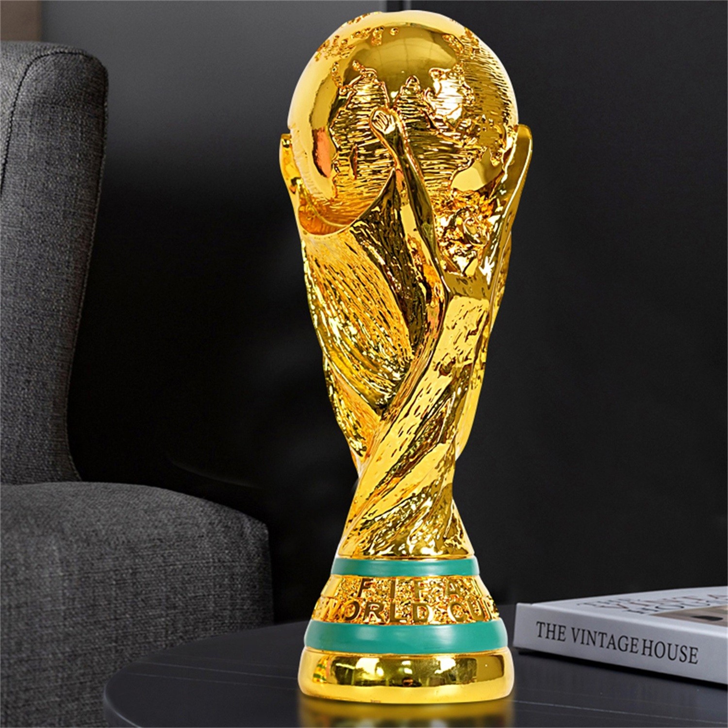 QLUEWX 2026 Replica Soccer Gold Troph-y, Collectible Sports Gift for Soccer Fans, Game Day Decor, Man Cave, Soccer Party Supplies & Gifts