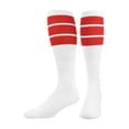 thumbnail image 1 of Calcetines TCK Retro con tubo de 3 rayas, color rojo, talla mediana, 1 of 5