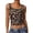 Grey, variant on Trendfront Womens Fashion Leopard Print Tank Tops Cheetah Print Design Scoop Neck Sleeveless Fitted Style Casual Summer Layering Camisole Tops