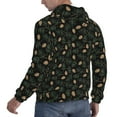 thumbnail image 6 of Picia Pine Cone Woodland Pattern Pattern Casual Men's Hoodie - Lightweight Hooded Sweatshirt with Kangaroo Pocket, Comfortable Pullover for Everyday, Travel-Small, 6 of 7