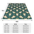 thumbnail image 3 of Pofeuu Cute Shiba Print Ultra-Soft Micro Fleece Blanket,for Bed Or Sofa,All Season Throw Blankets Flannel Blanket-50"x40", 3 of 7