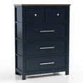 thumbnail image 2 of Furniture of America Yvara Modern 4-Drawer Vertical Dresser, Blue, 2 of 10