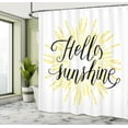 thumbnail image 5 of Ambesonne Hello Sunshine Shower Curtain, Romantic Pastel Text, 69"Wx84"L, Yellow Black, 5 of 5