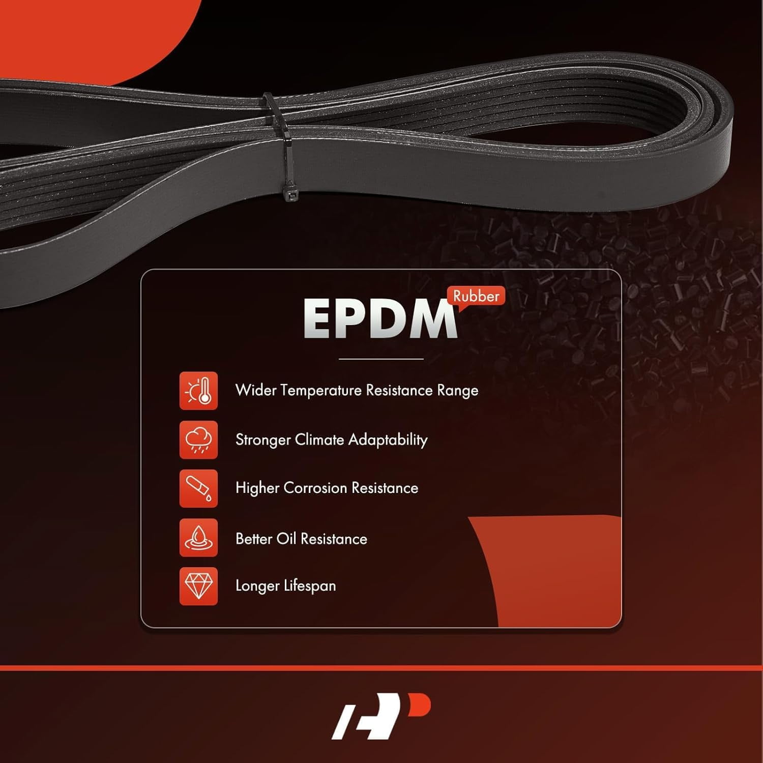 A-Premium Engine Serpentine Drive Belt Compatible with Ford, Jeep, Chevy, Toyota, Dodge, AMC, Lexus, Mazda, Mercedes-Benz, Mercury & Pontiac Cars - Explorer, Fusion, Ranger, Grand Cherokee & More