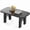 Black, variant on Furnibear Boho Coffee Table for Living Room with Woven Cane and Arched Wood Legs for Living Room,Black