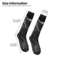 thumbnail image 2 of Balery Geometric Lines Dog Art Printed Novelty Socks Men's Women's Crew Socks Sports Socks Knee High Socks Cotton Socks Quirky and Cool Socks, 2 of 9