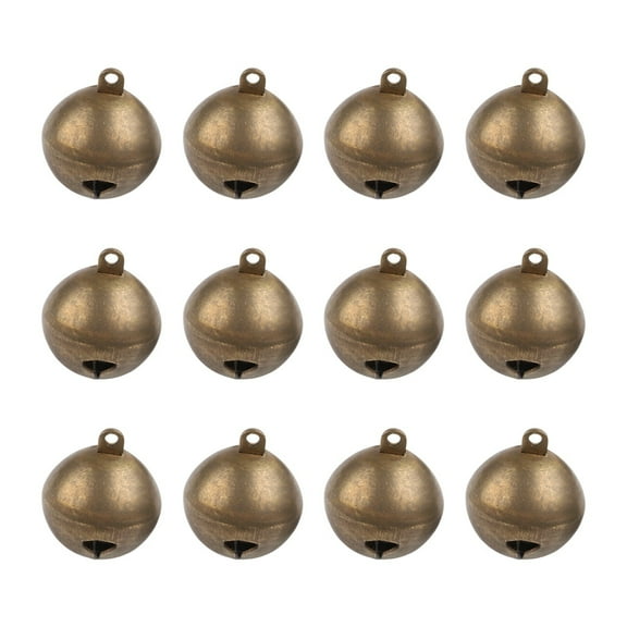 12 PCS Vintage Copper Jingle Bells: Perfect for DIY Crafts & Festive Decor