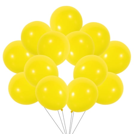 Greenadscape 100Pcs Yellow Round Latex Balloons for Birthday Party Decorations 4.1X1.0X0.04In