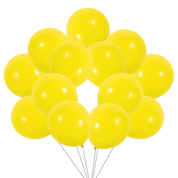Greenadscape 100Pcs Yellow Round Latex Balloons for Birthday Party Decorations 4.1X1.0X0.04In