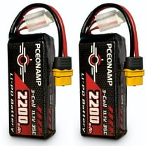 3S Lipo Battery 2200mAh 11.1V 35C(Burst 70C) with XT60 Plug Rechargeable High Capacity RC Airplane Battery Soft Case Fit for FPV Drone Airplane RC Quadcopter Helicopter