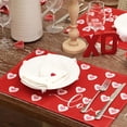 thumbnail image 2 of Ensemble de 4 Napperons de la Saint-Valentin Réutilisables Napperons de la Saint-Valentin pour une Fête de la Saint-Valentin Décoration de table de Cuisine, 2 of 5