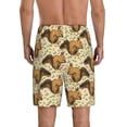 thumbnail image 4 of Lsque Cute Squirrel with Green Leaves Mens Sleep Pajama Shorts,Short Pajama Pants, Cotton Ultra-Soft Knit-Small, 4 of 9