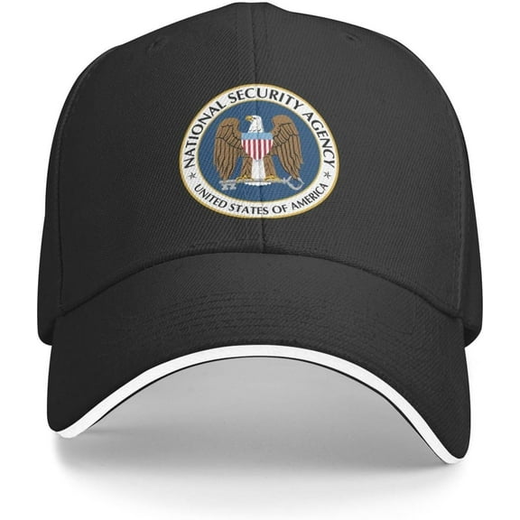 Seal of The U.S. National Security Agency Sandwich Hat Adjustable Baseball Cap Black