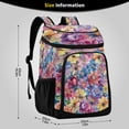 thumbnail image 2 of 36 Can Large Insulated Backpack Cooler, Leakproof Lunch Bag for Work, Picnics, Hiking, Biking & Outdoor Activities, Reusable Travel Tote with Multiple Pockets Colorful Watercolor Flowers, 2 of 7