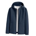 thumbnail image 2 of Maoxin Mens Jacket Fashion Men's Solid Color Long Sleeve Hoodless Casual Outwear Jackets Jackets for Men , Dark Blue , 2XL, 2 of 6
