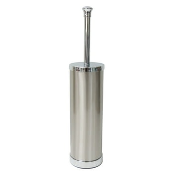 Better Homes & Gardens Two-Tone Metal Toilet Brush and Holder, Silver