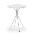 thumbnail image 1 of Furinno Theo Table d'Appoint Ronde avec Pieds Croisés, Blanc, 1 of 4