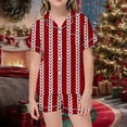 thumbnail image 2 of MIASHUI Pyjama Confortable pour Filles, Ensemble T-Shirt à Manches Courtes et Short Léger pour l'Été, 2 of 4