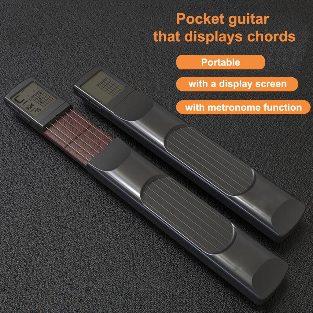 Pocket Guitar, Left Hand Portable Guitar Trainer Guitar Finger Exerciser Guitar Musical Instrument Learning Tool for Beginner