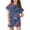 Blue, variant on Grblisyd 4th of July Outfits for Girls Patriotic Summer Ruffle Short Sleeve Shirts Top and Drawstring Elastic Waist Shorts Set