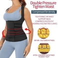 thumbnail image 3 of Sauna Waist Trainer Vest Workout Body Shaper Women Neoprene Sweat Slimming Sheath Double Tummy Control Trimmer Belts Corset Top, 3 of 5