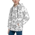 thumbnail image 2 of Salouo Sea Turtle Pattern Hoodie Sweatshirt for Youth, Fall Pullover Hoodie Sweatshirt Long-Sleeve Pullover Hooded Sweatshirt-Medium, 2 of 6