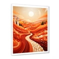 thumbnail image 2 of Designart "Orange River Reverie Dream I" Landscapes Framed Wall Art - Modern Orange Abstract Landscapes Entryway Framed Wall Art Print, 2 of 6