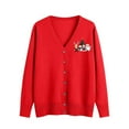 thumbnail image 2 of Open Front Cardigan for Women Christmas Graphic Button Down V Neck Cute Sweaters Lightweight Long Sleeve Holiday Casual Tops Loose Xmas Cardigans, 2 of 5