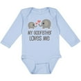thumbnail image 3 of Inktastic My Godfather Loves Me Godson Boys or Girls Long Sleeve Baby Bodysuit, 3 of 5