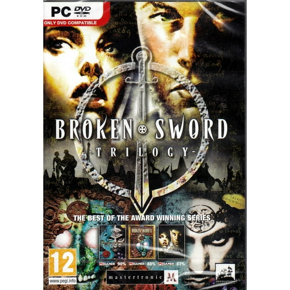 Broken Sword Trilogy (PC Games) includes Shadow of the Templar, Broken Sword II Smoking Mirror and The Sleeping Dragon