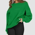 thumbnail image 4 of Mohiass Womens Oversized Sweatshirts Crewneck Long Sleeve Tops Fleece Pullover Fall Fashion Clothes with Pocket Green 3XL, 4 of 4